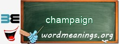 WordMeaning blackboard for champaign